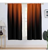 AAtter Pink Window Curtain Black Cute Ombre Gothic Goth Modern Girls Girly Abstract Aesthetic Coo...