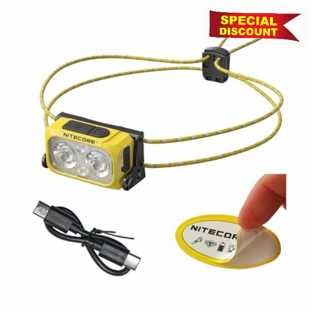 Nitecore NU25 MCT 400 Lumen Lightweight USB-C Rechargeble Outdoor Headlamp with Multiple Color Temperatures Warm Natural