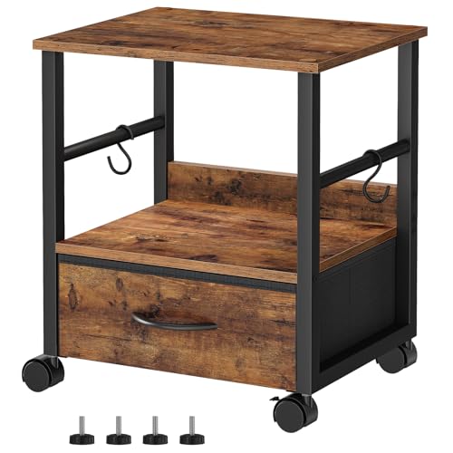 Under Desk Printer Table with Drawer