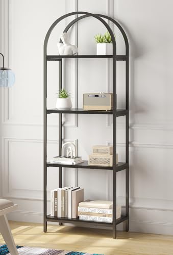 4 Tier Open Shelves with Metal Frame