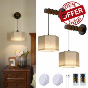XSDeTu Battery Operated Wall Sconces Set of 2