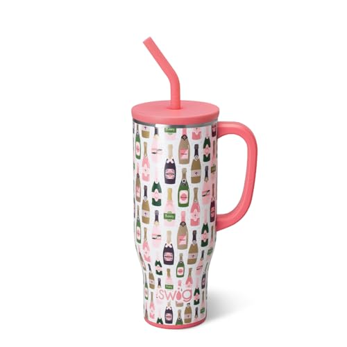 30oz Tumbler with Handle and Straw