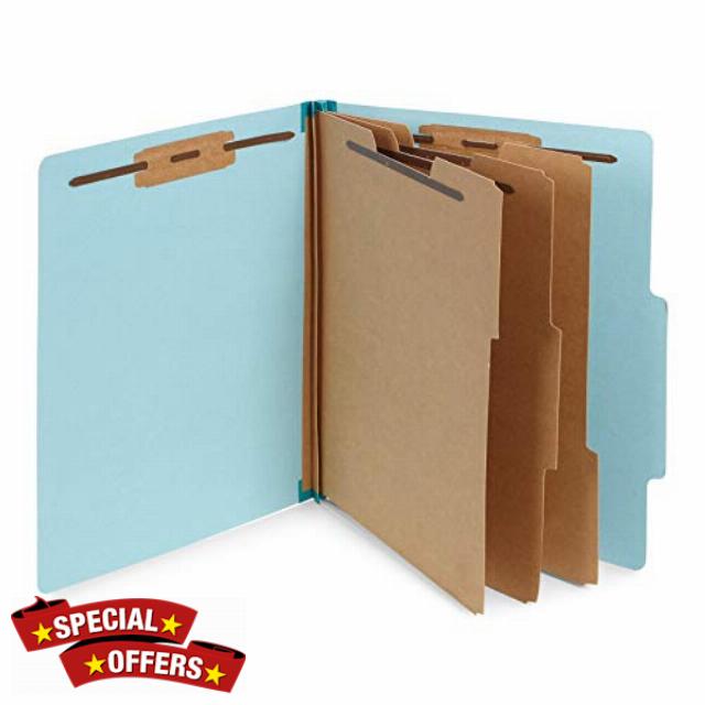 Blue Summit Supplies Light Blue Classification Folders