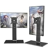 Dual Monitor Stand - Vertical Stack Screen Free-Standing Monitor Riser Fits Two 13 to 34 Inch Scr...