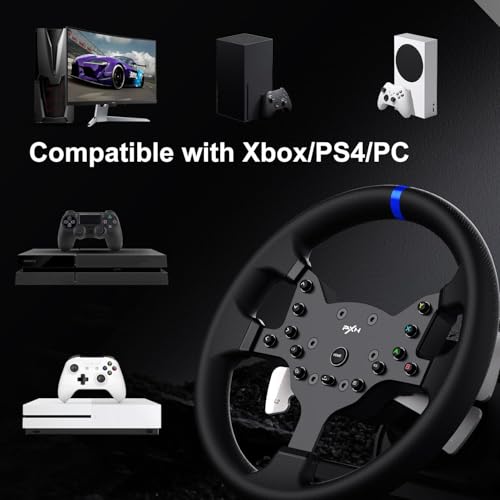 Real Force Feedback Steering Wheel with Pedals and Shifter