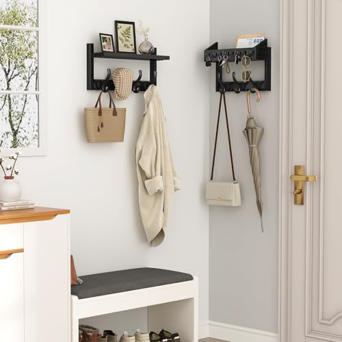 Entryway Wall Mounted Shelf with Mail Holder for Living Room