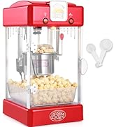 VEVOR Popcorn Maker, 300W Popcorn Popper Machine, 2.5 Oz Kettle Makes 4 QT per Batch, Tabletop Po...