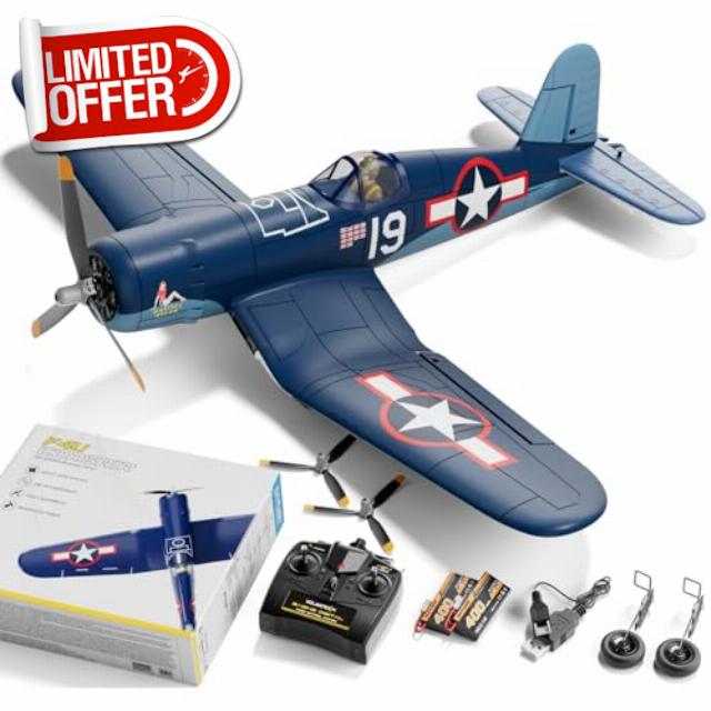 LEAMBE Brushless 4 Channel RC Plane F4U Corsair 500mm Remote Control Airplane Fighter RTF with 6-Axis Gyro