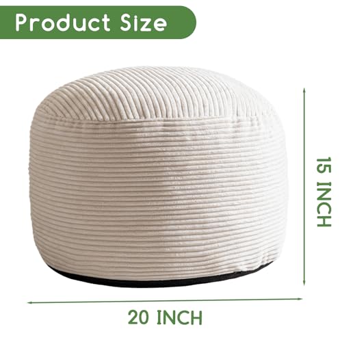 Furry and Fluffy Pouf Foot Stool Storage Ottoman