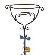 metal gzaing ball stand with planter