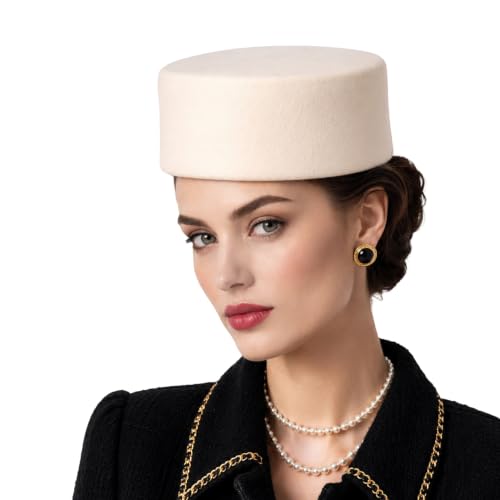 Elegant Round Fascinator Hat for Horse Racing Events