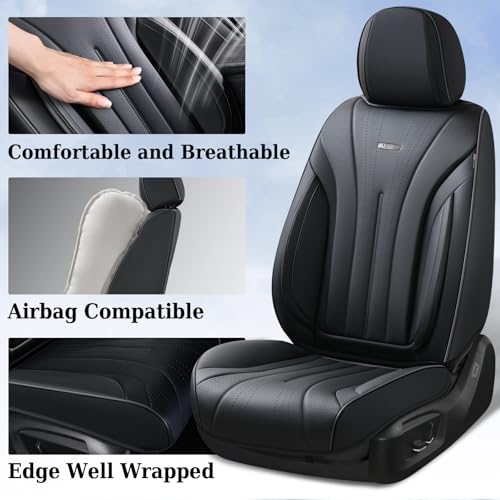 Black Leather Seat Cover for Cars