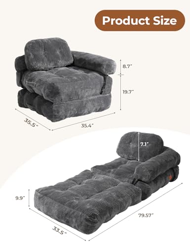 Boneless Foldable Couch for Adults