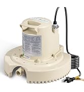 LINGXIAO Automatic Pool Cover Pump 1/4HP, 1860GPH Submersible, Swimming Pool Cover Pump with 25 F...