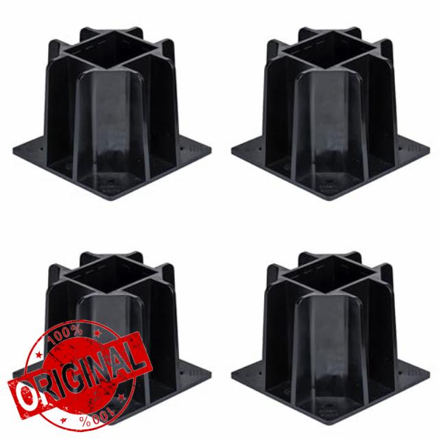 Tie Down Engineering Safety Guard Guardrail Base | Reusable Fall Protection Accessories| 4 Pack with Washers & Drill Bi