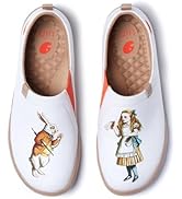 UIN Women's Art Painted Ballet Flats Slip On Pointed Toe Casual Loafers Lightweight Comfort Trave...