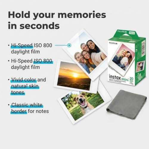 20 Sheets – White Daylight ISO 800 for Instax Mini 13