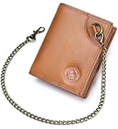 STEELLION Unisex's Genuine Leather Trifold Wallet, 13 Card Slots,with ID Holder and RFID Blocking...
