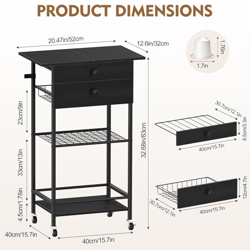 33.6" H Small Coffee Station Cabinet with Storage