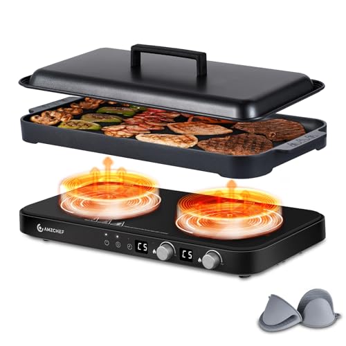 1800W 2 burner Portable Induction Stove With Sensor Touch 9 Power Levels
