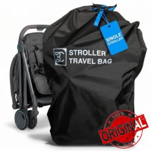 Heavy Duty Single Stroller Gate Check Bag for Airplane Travel [45x20x12 in] – 420D Waterproof Nylon