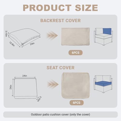 Soft Flexibility Washable Reusable Furniture Protector (Beige