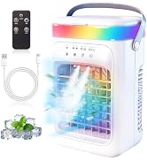 2026 New 1500ML Small Portable Air Conditioner, Portable AC for Car, Cooling Fan for Bedroom with...
