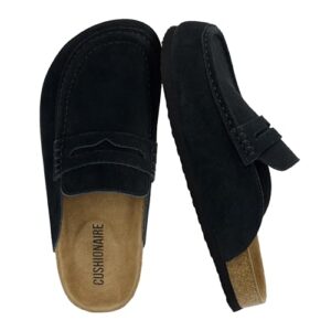CUSHIONAIRE Fondu Genuine Leather Mule Clogs for Women
