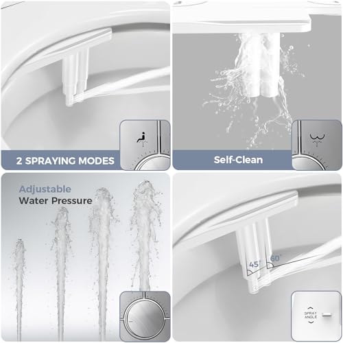 Non-Electric Bidet Attachment for Rear & Feminine Wash