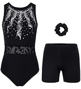 JOYSTREAM Gymnastics Leotards for Girls, Adult, Child With Shorts Activewear