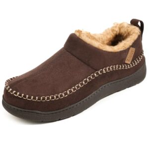 Zizor Men's Moccasin House Shoes Slippers Indoor Outdoo
