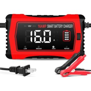 Haisito 16-Amp Smart Battery Charger (6V/12V/24V)