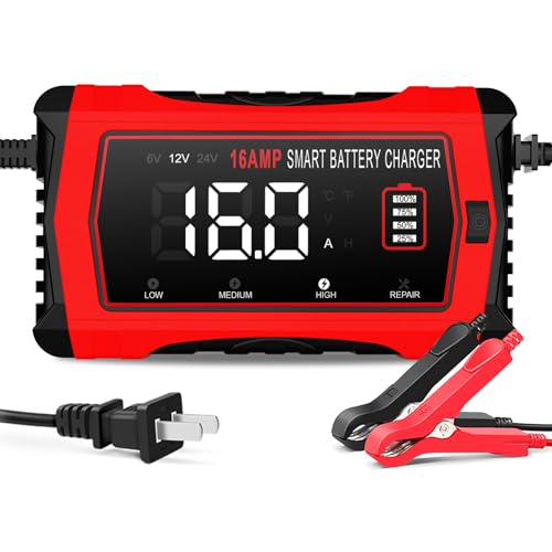 Haisito 16-Amp Smart Battery Charger (6V/12V/24V)
