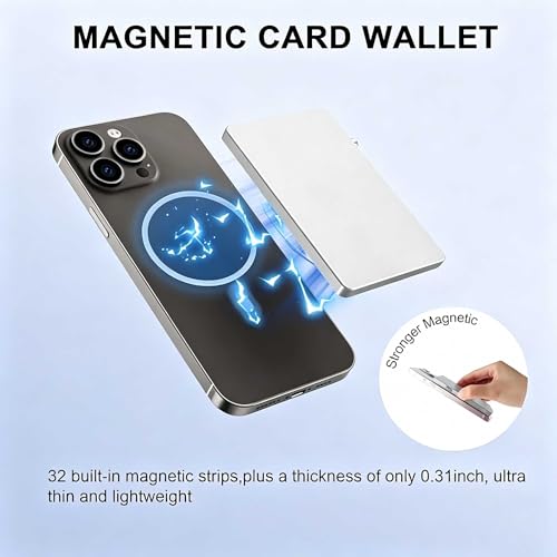 Utra Thin Magnetic Card Holder Easy to Carry 3.93 * 2.44 * 0.31 Inches