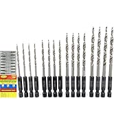 FTG USA Tapered Countersink Drill Bit Set 12 Pc (#6) 9/64" Countersink Bit Same Size Bit Replacem...