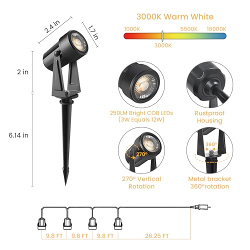 Outdoor Spotlights with Transformer