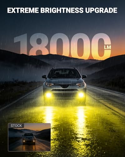 18000LM Ultra Bright Yellow Fog Lights