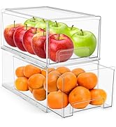 Sorbus Fridge Bins and Freezer Bins Refrigerator Organizer Stackable Food Storage Containers BPA-...