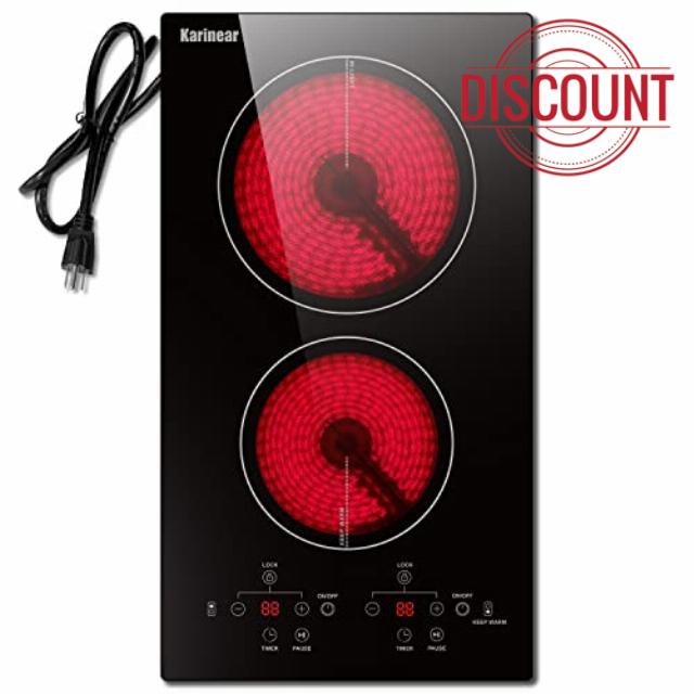 Karinear 2 Burners Electric Cooktop