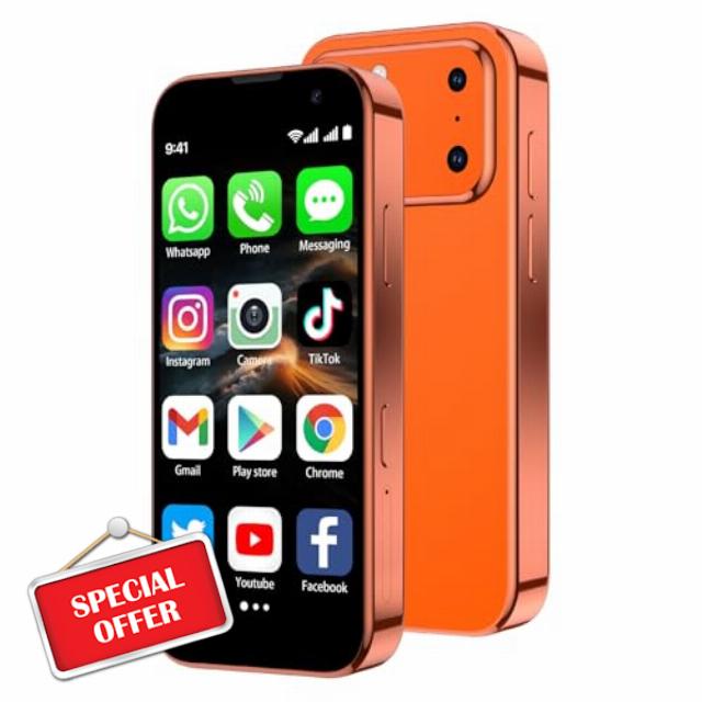 Mini Smartphone 3.0" HD Touchscreen - Unlocked Android Compact Mobile Phone for Kids & Students | Smallest Cell Phone for Travel Backup & Digital Detox | WiFi
