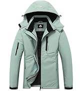 MOERDENG Women's Ski Jacket Warm Winter Coat Hooded Snowboarding Jackets Waterproof Mountain Wind...