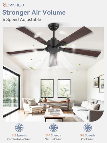 Indoor/Outdoor Ceiling Fans Without Light for Patios
