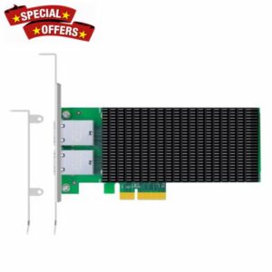 GLOTRENDS ST7560 2-Port 10G RJ45 Ethernet Network Card with E610-XAT2 Controller