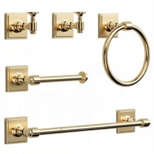 5 Piece Bathroom Towel Holder Set
