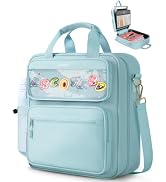 Zipper Binder 3 Ring with Ita Window, 3 Inch D-Ring Binder with Zipper and Strap Fits 14" Laptop,...