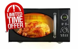 Emerson MWRG0901BK-A 0.9 Cu. Ft. Retro Microwave with 1