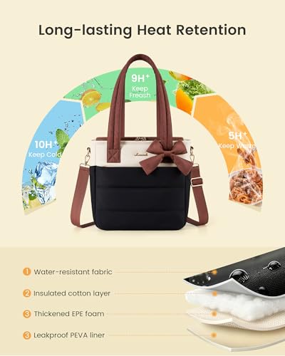 Large Wide-open Leakproof Cooler Tote Bag for Work Picnic Beach Nurse Teacher College Family