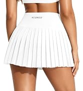 YEOREO Ease Womens Pleated Tennis Skirt Built in Shorts with Pockets 2 in 1 A-Line Skirt High Wai...