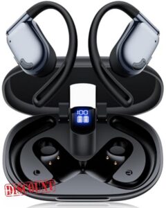 AI Translation Earbuds Real Time 164 Languages Translator Ear Buds 90H Playtime Bluetooth Translating Earbuds with LED Display Audifonos Traductores Inglés Español for Travel Business Learning Black