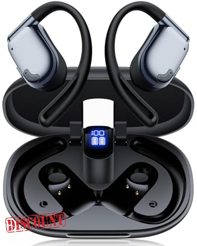 Translation Earbuds Real Time 164 Languages AI Translator Ear Buds 90H Playtime Bluetooth Translating Earbuds with LED Display AI Headphones Audifonos Traductores for Travel Business Learning Black